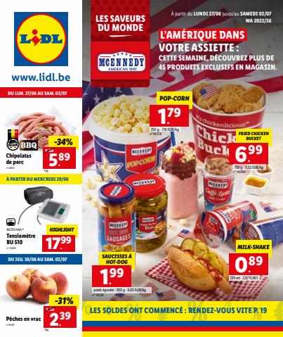 Promos de Supermarchés | Dépliant En Ligne 27/06 - 02/07 sur Lidl | 27/06/2022 - 02/07/2022