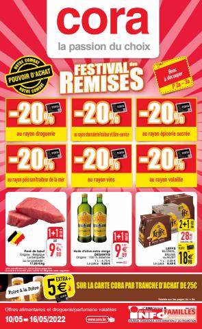 Promos de Supermarchés à Liège | Le festival des remises au 10-05 sur Cora | 10/05/2022 - 16/05/2022