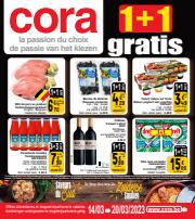 Catalogue Cora à Louvain | 1+1 gratis au/op 14-03 | 14/3/2023 - 20/3/2023