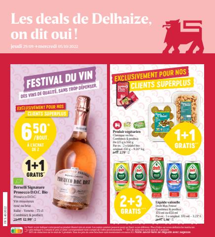 Promos de Supermarchés à Tournai | Folder Delhaize - FR sur Delhaize | 29/09/2022 - 05/10/2022