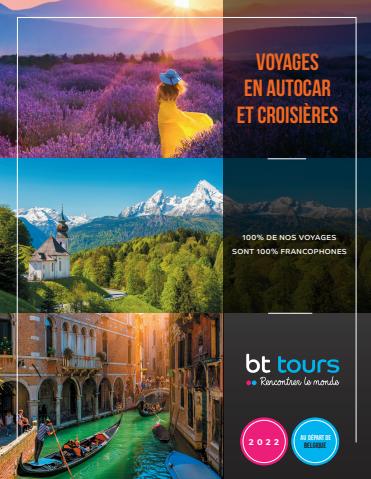 Promos de Voyages à Wavre | Voyages en autocar et croisiéres sur BT Tours | 01/04/2022 - 31/05/2022