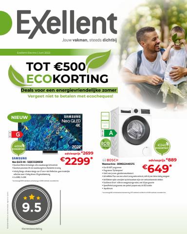 Promos de Électronique à Bruges | NL- Exellent Ecokorting folder TV sur Exellent | 01/06/2022 - 30/06/2022