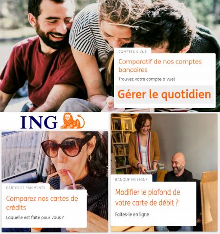 Promos de Banques et Assurances à Roulers | Gérer le quotidien sur ING | 09/07/2022 - 09/09/2022