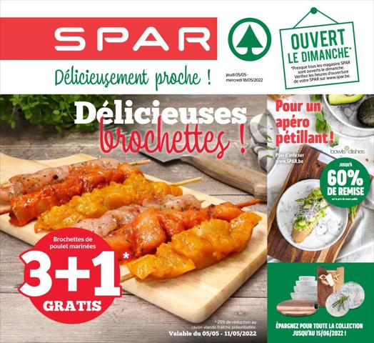 Promos de Supermarchés à Gent | FR - Folder SPAR sur SPAR | 05/05/2022 - 18/05/2022