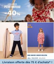Promos de Jouets et Bébé à Gent | Les Jours Petit Bateau Jusqu'à -40%* sur Petit Bateau | 26/3/2023 - 4/4/2023