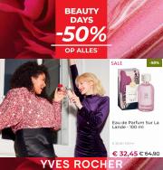 Promos de Parfumeries et Beauté à Gent | Les Jours Beauté -50% sur tout* sur Yves Rocher | 08/01/2023 - 01/02/2023