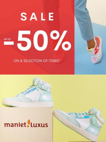 Promos de Vêtements, Chaussures et Accessoires à Tournai | Sale Up To 50% Off sur Maniet Luxus | 01/07/2022 - 11/08/2022