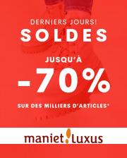 Promos de Vêtements, Chaussures et Accessoires à Mons | Soldes Jusqu'à -70% sur Maniet Luxus | 29/01/2023 - 04/02/2023