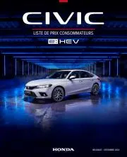 Catalogue Honda | Honda Liste de prix Civic e:HEV | 22/3/2023 - 22/3/2024