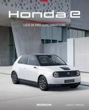 Catalogue Honda | Liste de prix Honda e | 22/3/2023 - 22/3/2024