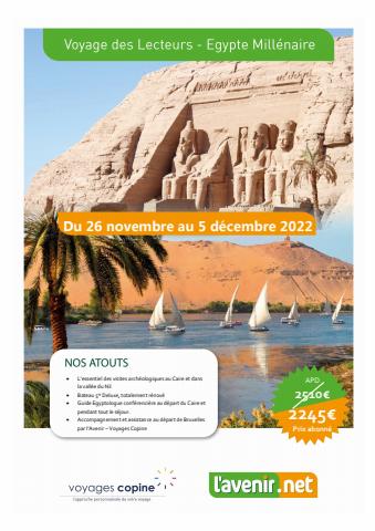 Promos de Voyages à Liège | Egypte Millénaire sur Voyages Copine | 21/11/2022 - 05/12/2022