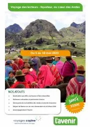 Offre à la page 12 du catalogue Equateur, au coeur des Andes de Voyages Copine