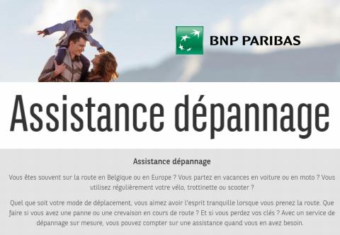 Promos de Banques et Assurances à Roulers | Assistance dépannage sur BNP Paribas Fortis | 19/07/2022 - 17/09/2022