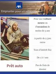 Promos de Banques et Assurances à Ninove | Emprunter pour un véhicule sur AXA Bank | 5/3/2023 - 4/5/2023
