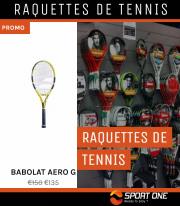Promos de Sport à Charleroi | Promos Raquettes de Tennis sur Sport One | 22/2/2023 - 21/3/2023
