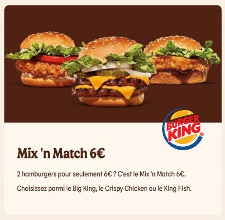 Promos de Restaurants à Liège | King Deals sur Burger King | 20/04/2022 - 30/06/2022