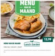 Promos de Restaurants à Louvain | Menu van de Maand sur Lunch Garden | 2/3/2023 - 31/3/2023