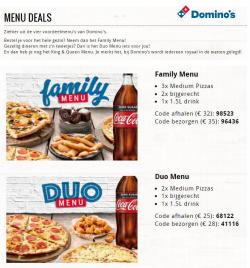 Promos de Restaurants dans le dépliant à Domino's pizza ( 2 jours de plus)