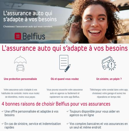 Promos de Banques et Assurances à Roulers | L'assurance Auto sur Belfius | 14/07/2022 - 13/09/2022