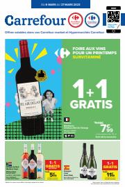 Catalogue Carrefour à Bruges | Foire aux vins 1+1 gratis | 8/3/2023 - 27/3/2023