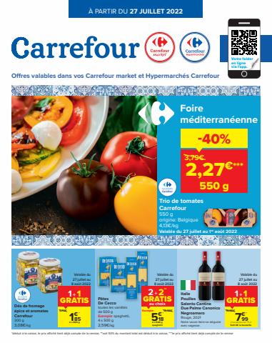 Promos de Supermarchés à Bruges | Offres Carrefour market et hypermarché sur Carrefour Market | 27/07/2022 - 08/08/2022