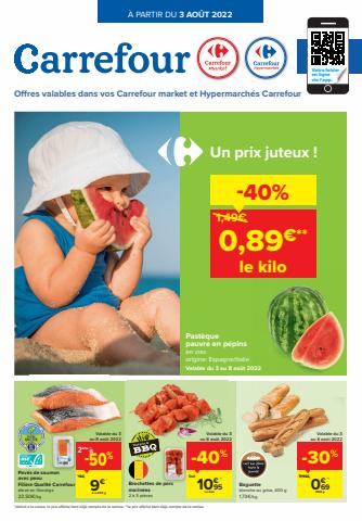 Promos de Supermarchés à Mons | Offres market et hypermarché sur Carrefour Market | 03/08/2022 - 08/08/2022