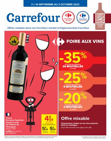 Catalogue Carrefour Market à Bruxelles | Foire aux Vins | 06/09/2022 - 03/10/2022