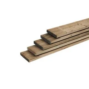 Planche de terrasse antidérapante pin imprégné brun 14,5x2,8x180cm offre à 72928,04€ sur Brico