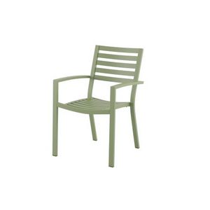 Chaise de jardin Central Park empilable en aluminium vert olive 61,5x57,5x85,5cm offre à 82,99€ sur Brico