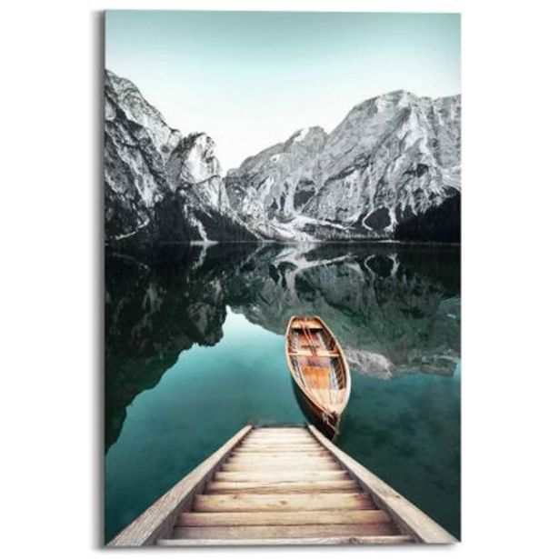 Tableau Lac de montagne vert 60x90cm offre à 28,79€