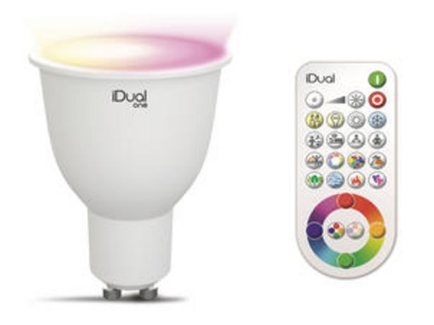IDual RGB spot LED GU10 7W 2 pièces + télécommande offre à 13,04€