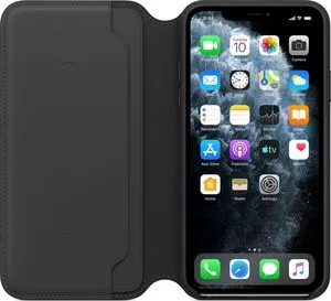 Étui folio en cuir pour iPhone 11 Pro Max Noir - MX082ZM/A offre à 149,95€ sur Krëfel