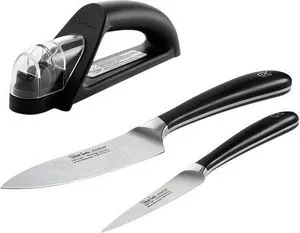 Set de 2 couteaux avec aiguiseur Signature offre à 89,95€ sur Krëfel