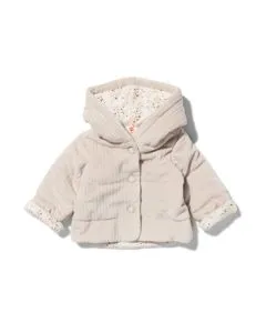 Manteau matelassé nouveau-né avec capuche velours côtelé gris offre à 19,25€ sur Hema