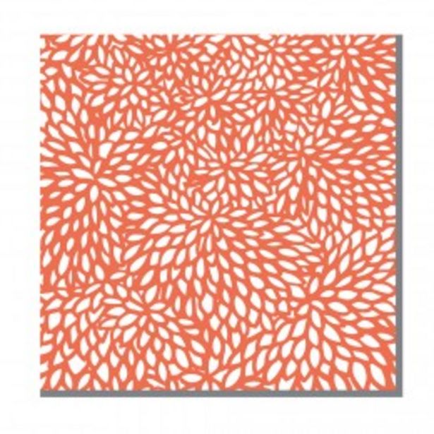 Serviette en papier motif fleur orange x 50  offre à 1,5€