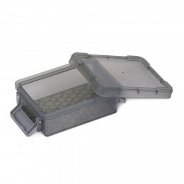 Mini boîte en plastique gris fermeture clips 0,20L - Lot de 2  offre à 3,29€
