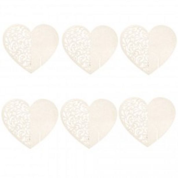 Marque place forme cœur blanc x6  offre à 2€