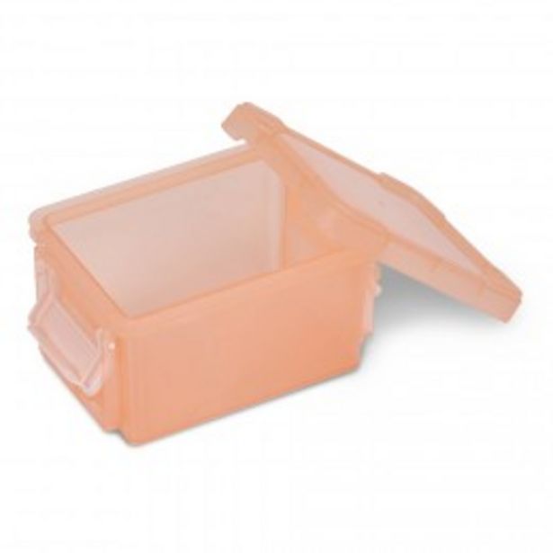 Mini boîte en plastique rose fermeture clips 0,30L - Lot de 2  offre à 3,79€