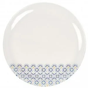 Assiette plate ronde en verre Eleni motif géométrique  offre à 3,59€ sur GiFi