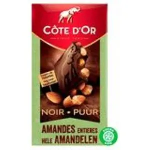 Côte d'Or Bloc Tablette De Chocolat Noir Avec Amandes 180 g offre à 3,97€ sur Carrefour Express