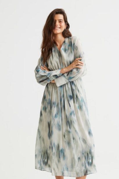 Robe en mousseline de longueur mi-mollet offre à 49,99€ sur H&M