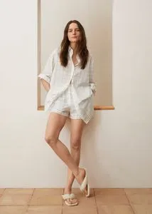 Short pyjama coton carreaux offre à 9,99€ sur Mango
