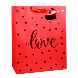 Sachet Cadeau "Love" 26x12x32cm Rouge offre à 1,99€ sur AVA