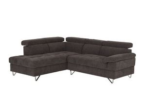 Canapé d'angle Sirocco tissu gris foncé avec fonction lit offre à 795€ sur Weba