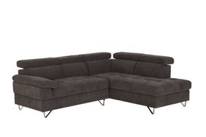 Canapé d'angle Sirocco tissu gris foncé avec fonction lit offre à 795€ sur Weba