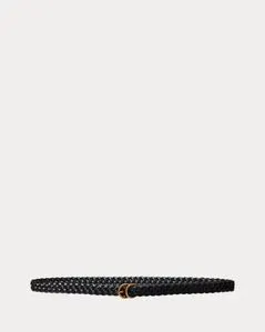 Fine ceinture en cuir vachette tressé offre à 129€ sur Ralph Lauren