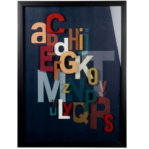 Impression sur papier lettres multicolores et verre 40x55 offre à 39,99€ sur Maisons du Monde