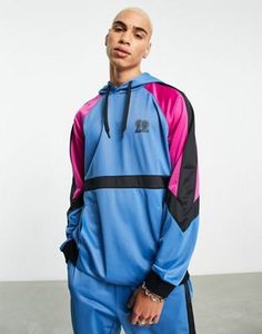 Native Youth football colour block hoodie in blue and pink offre à 148,98€ sur ASOS