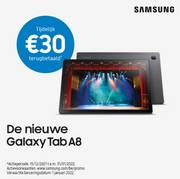 De nieuwe Galaxy Tab A8 Tijdelik €30 terugbetaald* offre à 