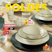 Promos de GiFi | Soldes Servie Vaisselle Porcelaine -60% | 30/01/2023 - 03/02/2023